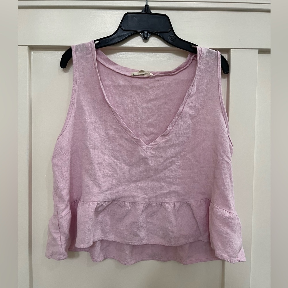 LA Hearts Linen v-neck Top sz M-NWOT